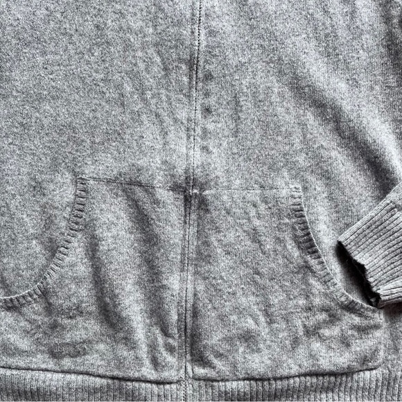 Grey cashmere hoodie - Picture 5 of 7